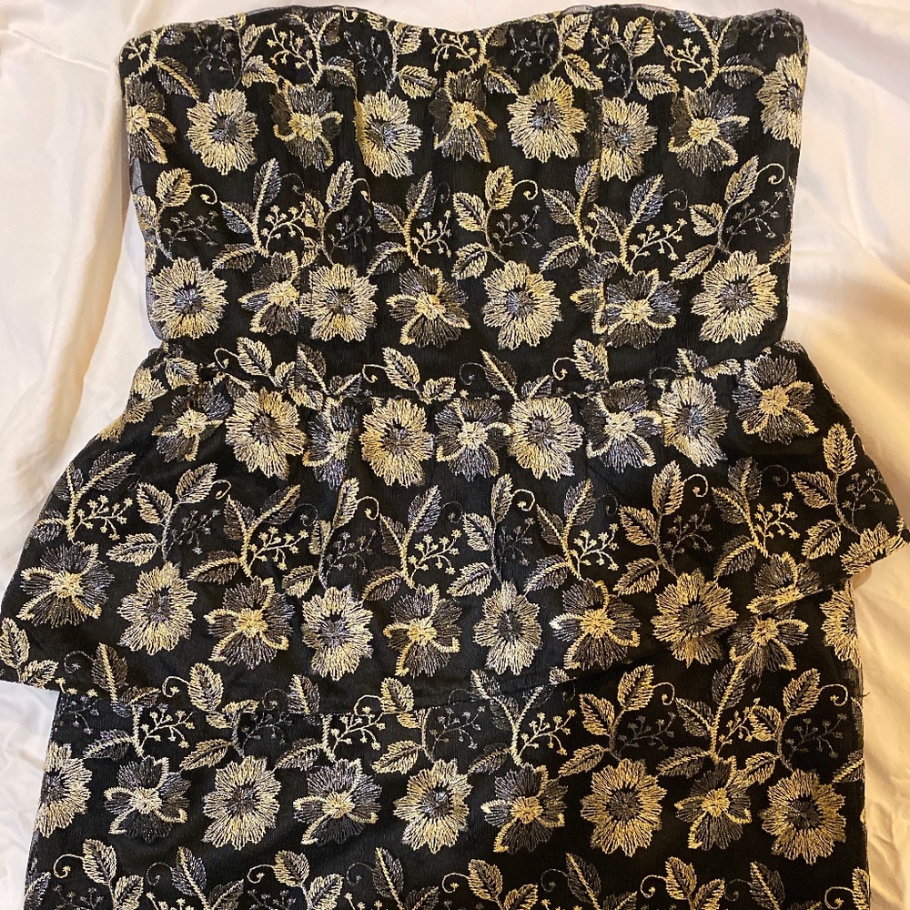 Peplum Embroidered Dress